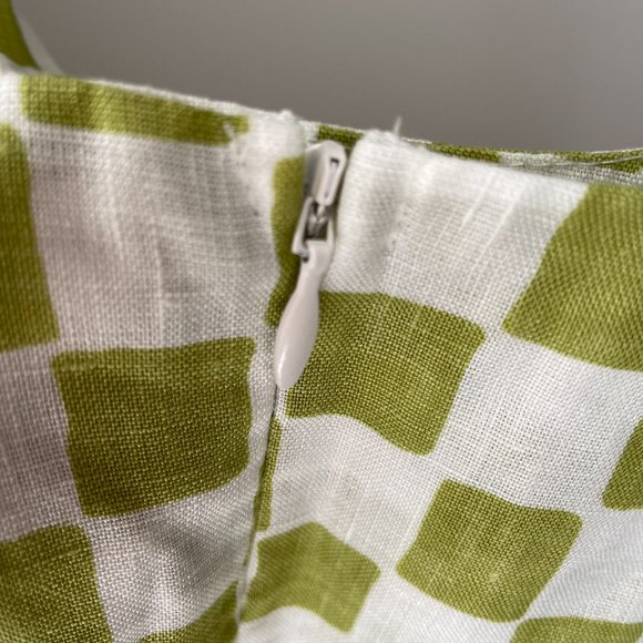 Checkerboard Empire Waist Linen Sundress - Picture 4 of 6